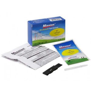 Mission Cholesterol teststrips 3 in 1