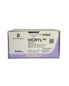 Ethicon Vicryl 0 viol 3x45cm zonder naald V636E