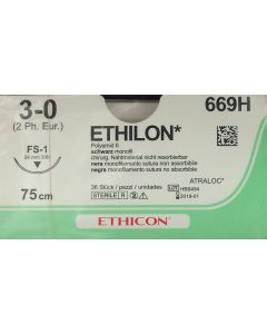 Ethicon Ethilon 3-0 zwart 75cm nld FS-1 669H
