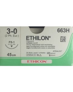 Ethicon Ethilon 3-0 zwart 45cm nld FS-1 663H