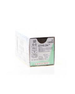 Ethicon Ethilon 6-0 zwart 45cm nld PS-3 1665G